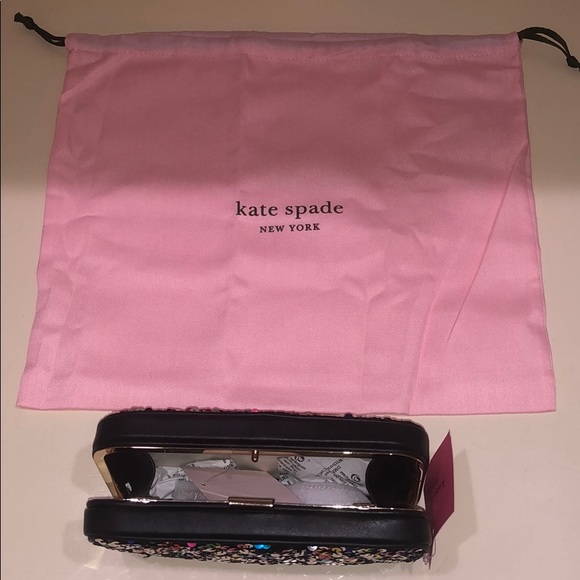 NWT Kate Spade Tonight Crossbody Sequin Clutch - Picture 7 of 7